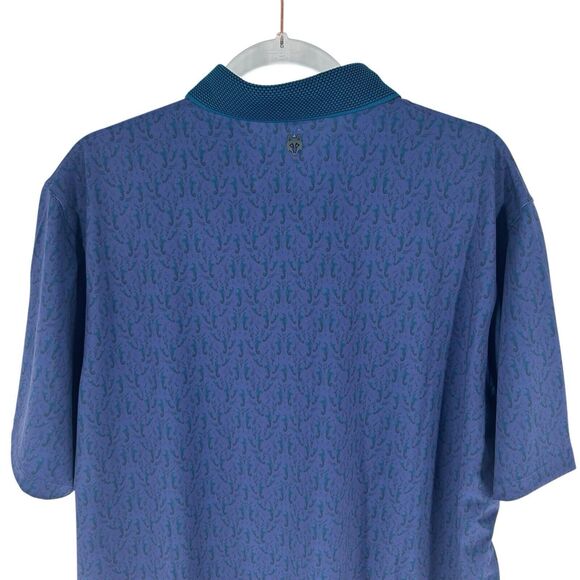 Greyson Shirt Mens XL Blue Purple Polo Performance Stretch Abstract Golf  Golfer - Picture 8 of 16